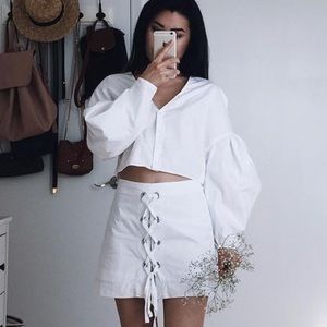 Zara balloon sleeve blouse